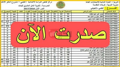 إعلان نتائج الصف السادس الابتدائي في العراق 2025 عبر موقع وزارة التربية