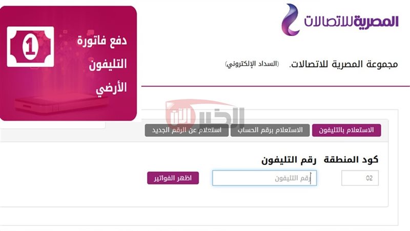 الاستعلام فاتورة