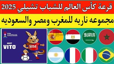 قرعة كاس العالم للشباب 2025.. مصر والمغرب في مجموعة الموت