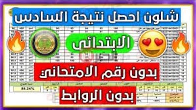 شوفها حاالاً.. رابط نتائج الصف السادس الابتدائي 2025 pdf الدور الأول بالعراق