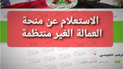 الاستعلام عن منحة العمالة الغير منتظمة 2025.. احصل على 1500 قبل العيد