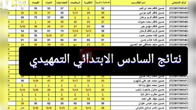 كيفية الاستعلام عن نتائج السادس الابتدائي بالعراق 2025 لجميع المحافظات PDF