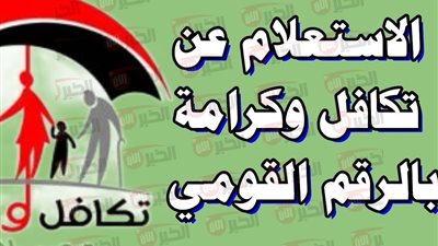 تكافل وكرامة استعلام بالرقم القومي لشهر يوليو 2025 عبر بوابة الاستعلام والشكاوى