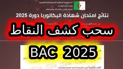 استخراج كشف النقاط بكالوريا 2025 للراسبين والناجحين PDF عبر الديوان الوطني للامتحانات