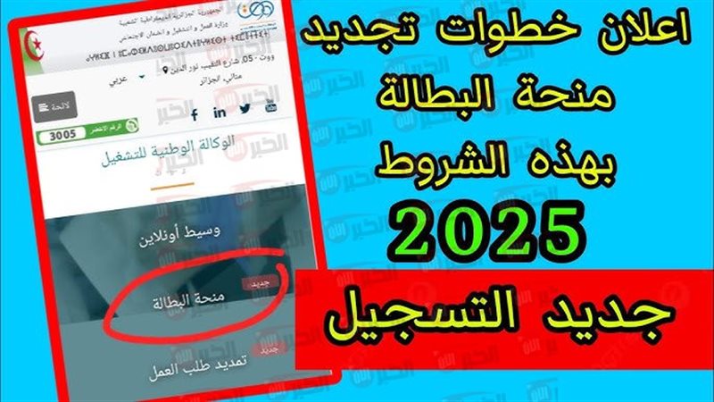 تجديد منحة البطالة
